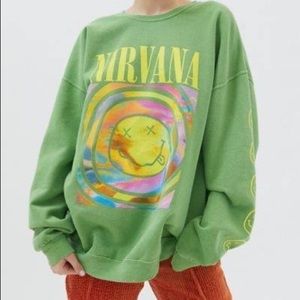 Green Urban Outfitters Nirvana sweatshirt size L/XL